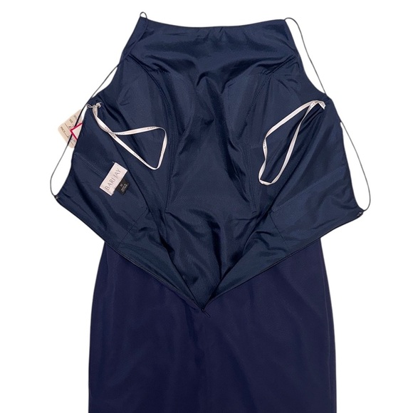 Bari Jay | Square Neck Spaghetti Strap Chiffon Evening Gown Dress Size 10 - NWT - Picture 6 of 11